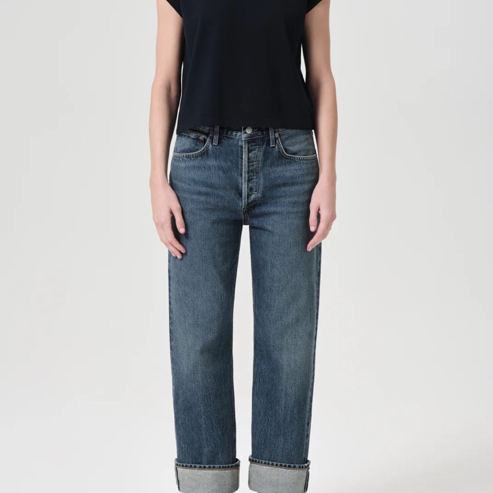 Agolde Fran Low-Slung Straight Leg Jean